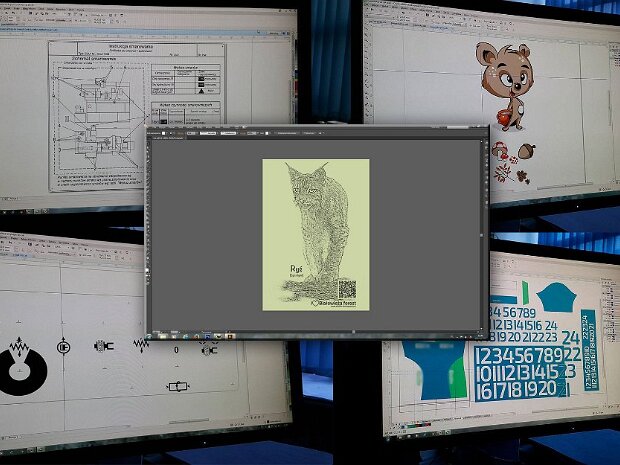 Grafika Zajmujemy się tworzeniem grafiki użytkowej i przygotowalnią poligraficzną do różnych technik druku (sitodruk, offset,...